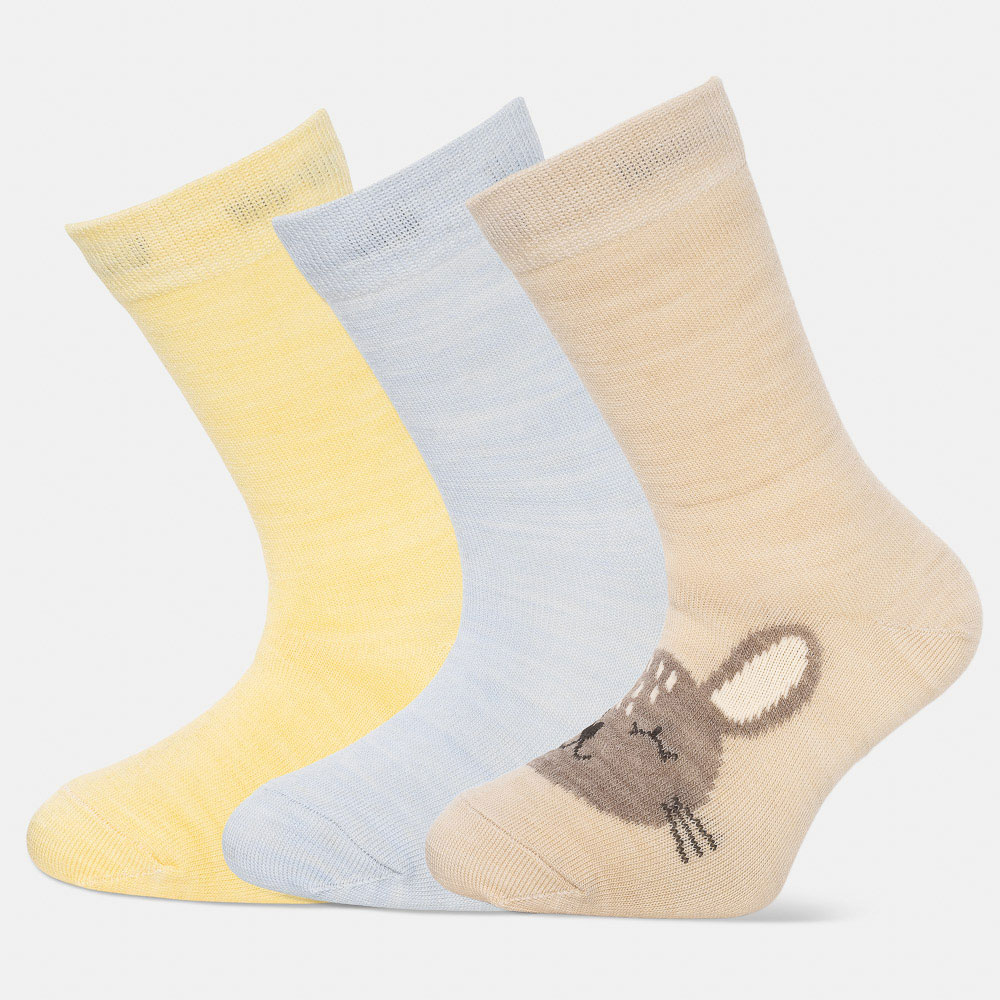 Tunna ullstrumpor 3-pack, barn, Bunny Pastels, hi-res