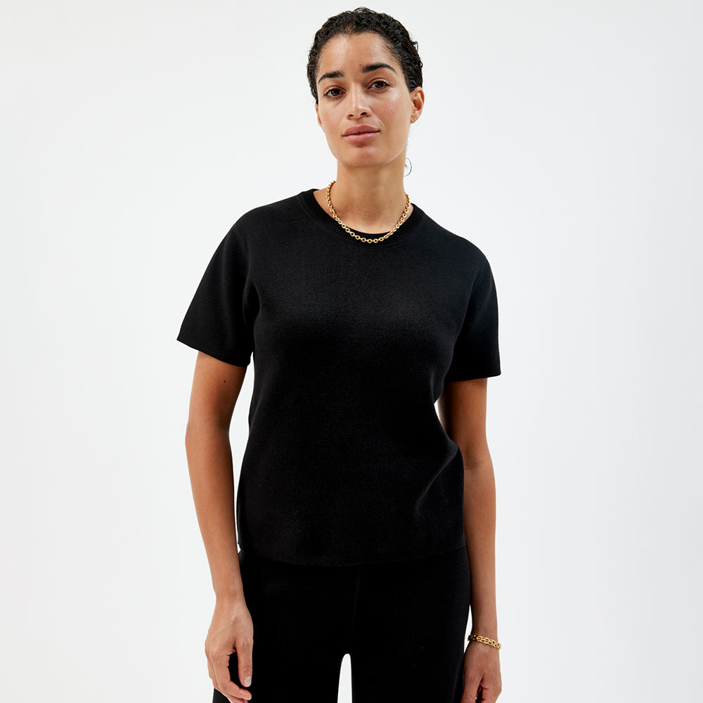 Double Knit T-Shirt, Black, hi-res