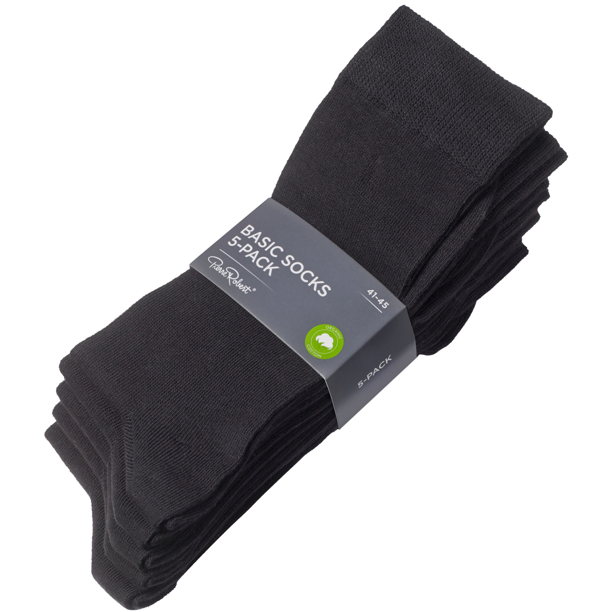 Ekologiska strumpor 5-pack 41-45, Black, hi-res