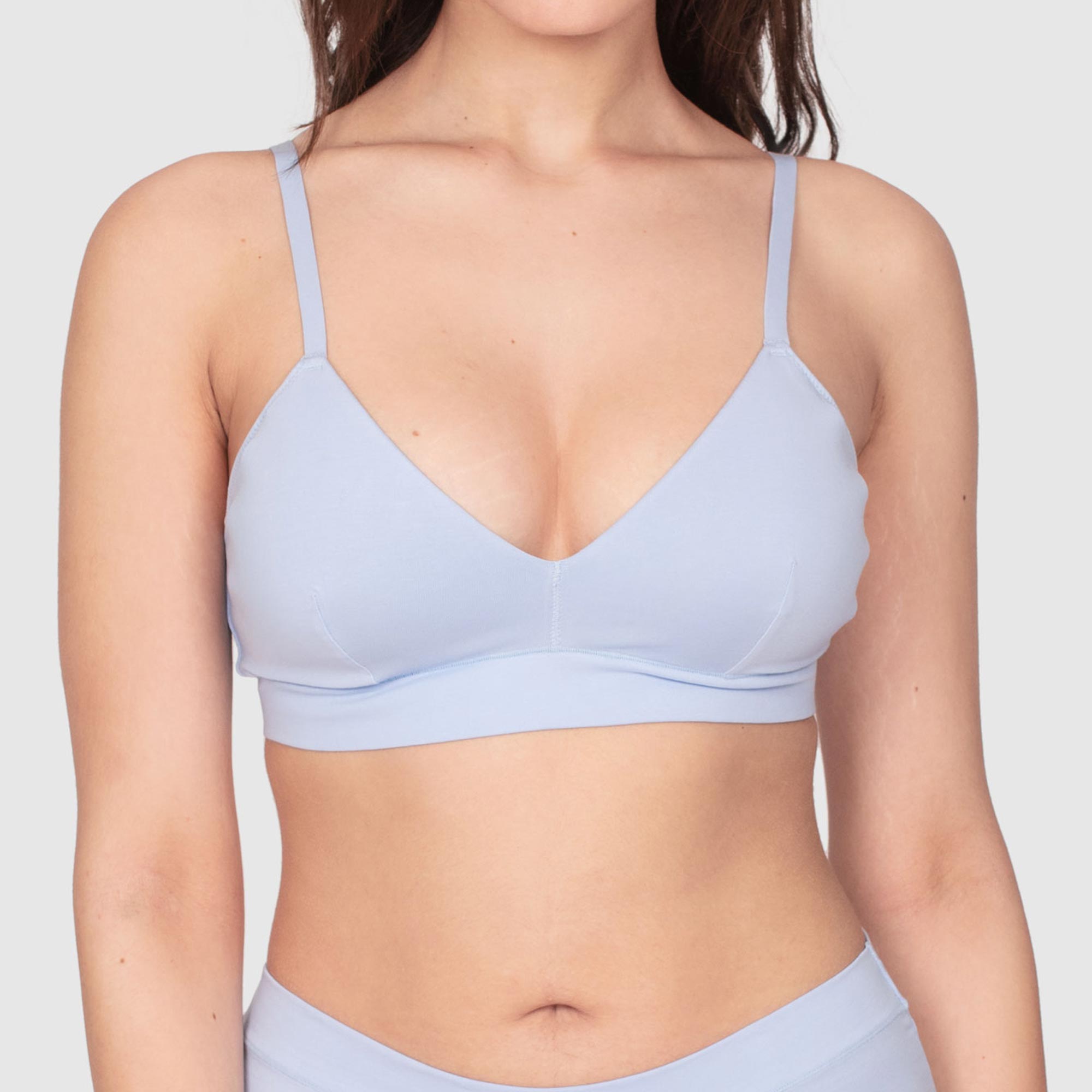 Cotton Bra JS, sky blue, hi-res