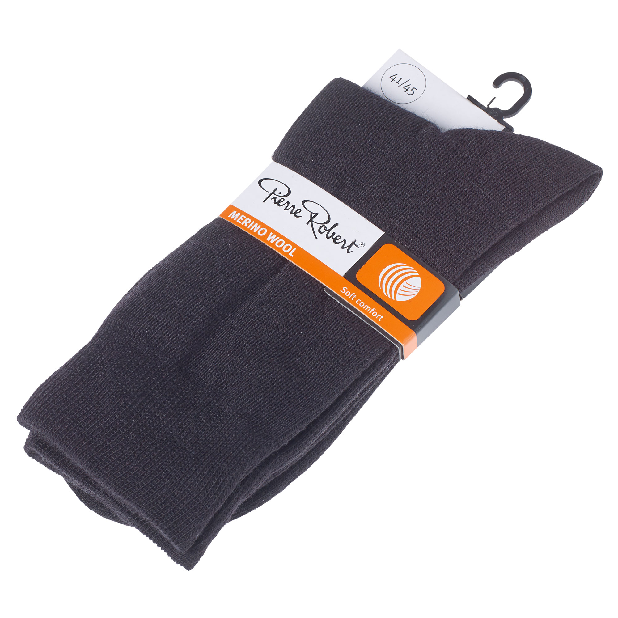 Merino Wool Socks, Black, hi-res