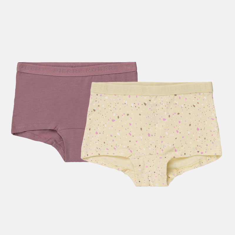 Hipstertrosor Bomull Större Barn 2-pack, Dusty Rose and Ivory, hi-res